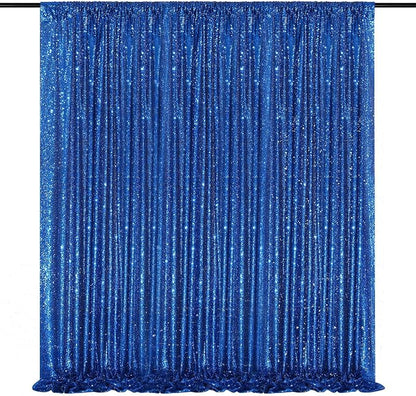 7ftx7ft Royal Blue Backdrop Curtain Sequin Party Background | Glitter Background by QueenDream