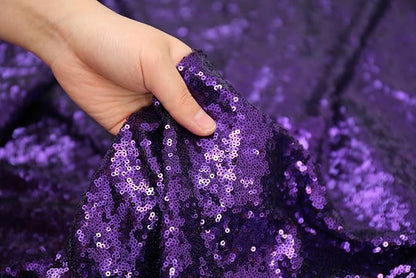 Poise3EHome Purple Sequin Backdrop Curtain, 4 Panels 2FTx8FT Glitter Background - Image 6