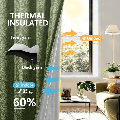 DWCN 100% Blackout Curtains for Bedroom - Image 4