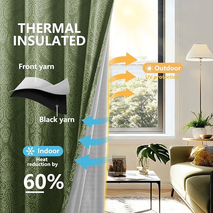 DWCN 100% Blackout Curtains for Bedroom - Image 4