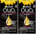 Garnier Hair Color Olia Ammonia-Free Brilliant Color Oil-Rich Permanent Hair Dye, 3.11 Darkest Platinum Brown, 1 Count (Packaging May Vary) (Pack of 2)
