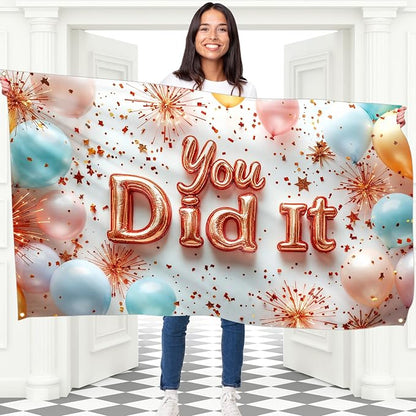 You Did It Banner- Congratulations Banner by Bravita