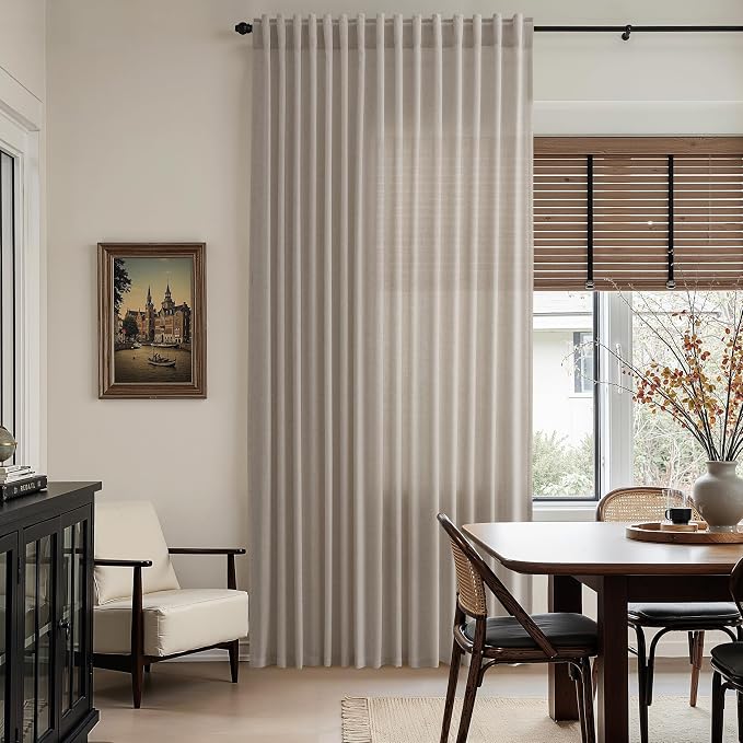 Ecru Linen Curtains 96 Inches Long - Image 8