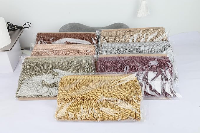 5 Yard Curtain Bullion Fringe Trim-Rayon Tassel Embellishments | 4 Inch Wide - Image 4