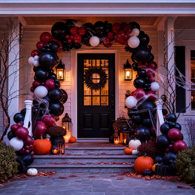Halloween Balloon Arch Garland Kit, Spooky Party Decorations Background Supplies - Image 8