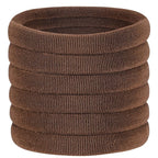 60 Pcs 2 Inch Brown No Damage Hair Ties for Women Thick Hair, Large Soft Seamless Nylon Fabric Elastic Hair Ties Ponytail Hair Holders Hair Elastics Hair Band for Women