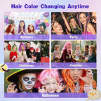 Purple Temporary Hair Color Spray for Kids, Instant Colored Hair Dye Alternative for Girls Boys Teens Women Men, Disposable Washable, Quick Styling for Party Cosplay Christmas Halloween, 150ml