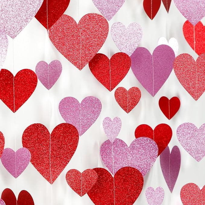 Galentines Valentines Party-Decorations Heart Garland by Burgleda