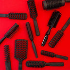 Cricket Static Free Tunnel 9-Row Vented Hair Brush for Blow Drying and Styling - Ideal for Long, Short, Thick, Thin, Curly, Straight, Wavy, and All Hair Types