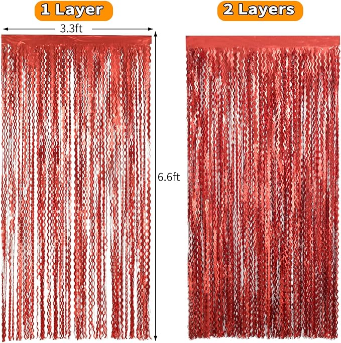 4 Pack Red Streamers Party Decorations - Image 5