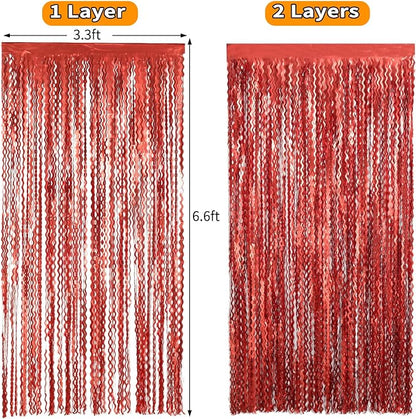 4 Pack Red Streamers Party Decorations - Image 5