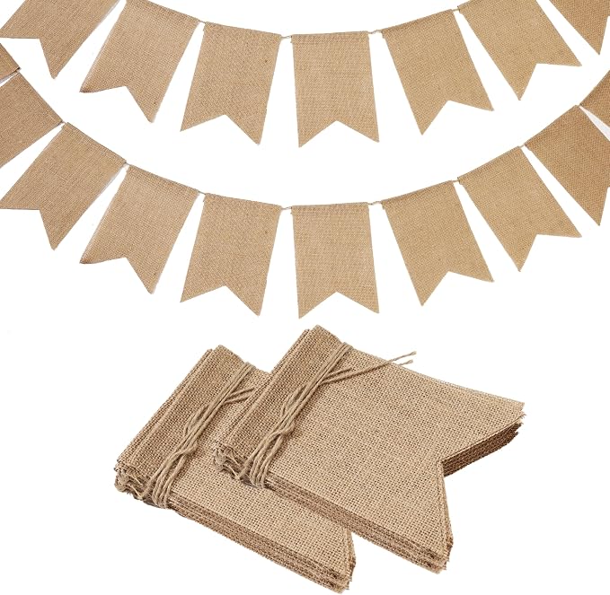 LaRibbons Burlap Banner, 5x7.5 | Burlap Banner DIY Party Decor by LaRibbons
