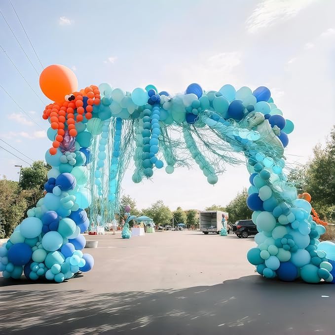 Teal Blue Linking Balloons, Tails Balloon - Image 9