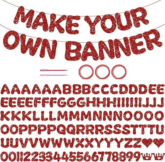 116PCS DIY Banner Customizable Birthday Banners Graduation Banner Custom Party by Unknown