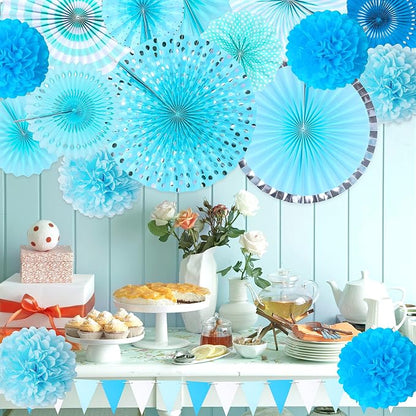 35PCS Party Decorations Paper Fan Hanging Set - Image 7