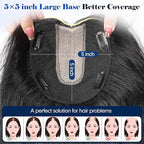 HAIRCUBE Hair Toppers For Women With Thinning 5"*5" Large Base Real Hair Toppers For Women, 14 Inch For Hand-Woven, 60g, Silk, Natural, Realistic, Use Daily, Hairloss, Natural Black, No bangs