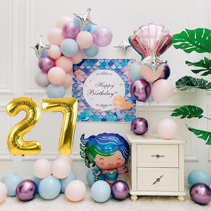 40 Inch Gold 27 Balloon Numbers, 27th Birthday Party Decorations | Large Self - Image 2