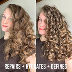 Love Ur Curls - Shampoo & Conditioner Set with All in One Curl Cream Styler for Wavy Hair, 3 Step System for Repair and Moisturizing