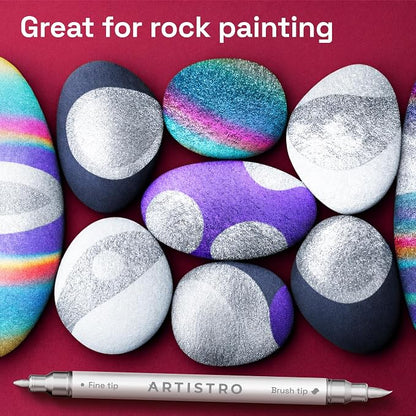 ARTISTRO 36 Silver Acrylic Paint Markers - Image 7