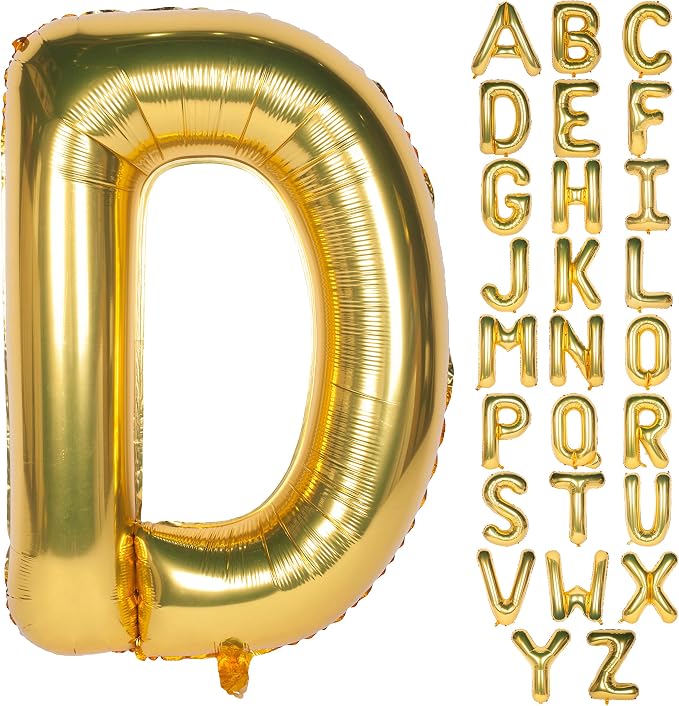 Letter Balloons 40 Inch Giant Jumbo Helium Foil Mylar Gold D | by Exquisitehighqualitypartydecorationstomeetyoureveryneed%EF%BC%81