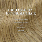 GOO GOO Clip in Hair Extensions Real Human Hair, Remy Human Hair Extensions Clip ins for Women, Natural Human Hair, 14inch 150g 9Pcs, 7 Bronde