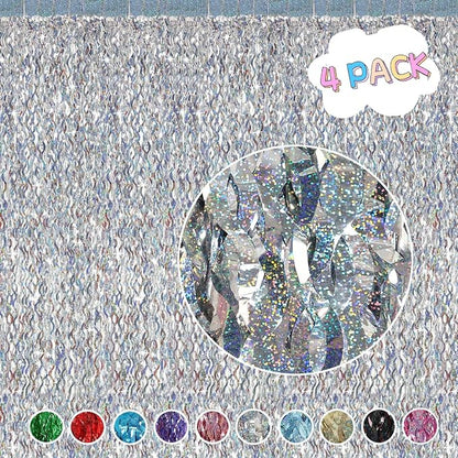 4 Pack Silver Tinsel Backdrop - Image 2