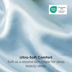 Bedsure Satin Pillowcase 2 Pack Similar to Silk Pillow Cases Standard Size, Pillow Case for Sleeping Women with Envelope Closure, Gifts for Women Men, Aqua, 20x26 Inches, 2pcs