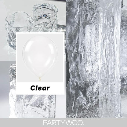 PartyWoo Clear Balloons 140pcs Different Sizes of 18 12 10 5 Inch | Balloons - Image 2