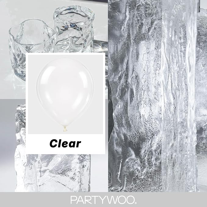 PartyWoo Clear Balloons 100pcs Different Sizes of 36 18 12 10 5 Inch | Balloons - Image 2