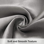 NTBAY 2 Pack Satin King Pillowcases for Hair and Skin, Luxurious and Silky Pillow Cases with Envelope Closure, 20x40 Inches, Grey