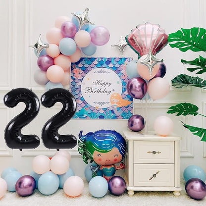 40 inch Number Balloon 0-9 Black Large Number 22 Balloons, Digital Balloons - Image 2