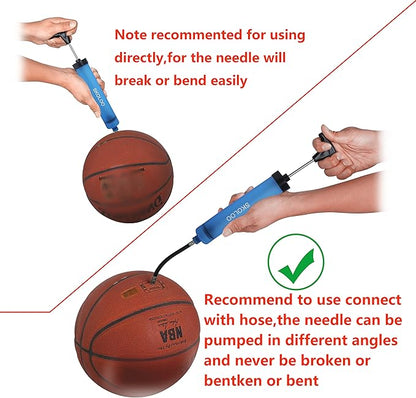 SKOLOO 10" Portable Hand Air Ball Pump Inflator Kit - Image 5