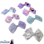 Disney Frozen II Girls 7 Piece Princess Hair Bow Set, Alligator Clip, Accessories for Ages 3+