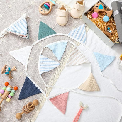 Oudain 2 Pcs Pennant Banner Flags Nursery Garland Triangle Bunting Flags - Image 3