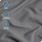 Bare Home Microfiber Body Pillow Cover - Ultra Soft & Cooling - Double Brushed - Envelope Closure - Easy Care (20''x54'' Body Pillow Cover, Grey)
