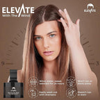 ELEVATE Hair Line Powder Instantly Conceal Hair Loss for Thinning Areas - Shadow Makeup - Root Cover Touch Up with Puff Touch - Instant Gray Coverage for Men and Women (Dark Brown)