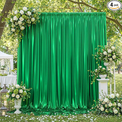 20x10FT Green Sequin Backdrop Curtain by Unknown