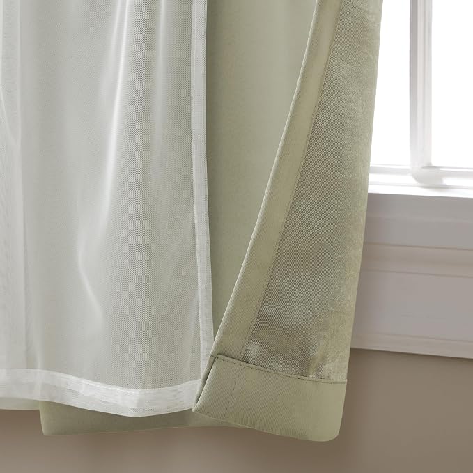 TOWN & COUNTRY LUXE Talia Double Layer Indoor Curtains, Sheer and Room - Image 2