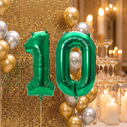 Number 10 Balloon Foil Mylar Balloons - Image 3