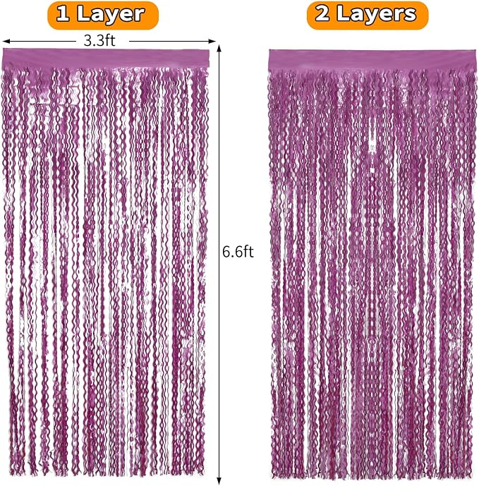 Purple Foil Curtains - Image 6