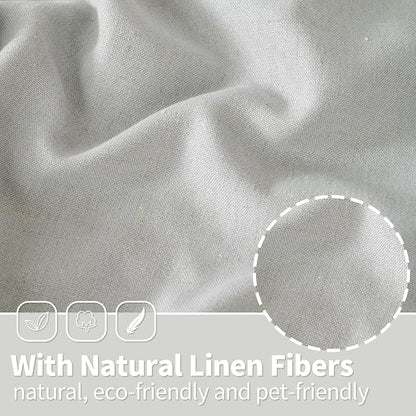 YoungsTex 72 Inch Length Grey Linen Curtains - Image 3