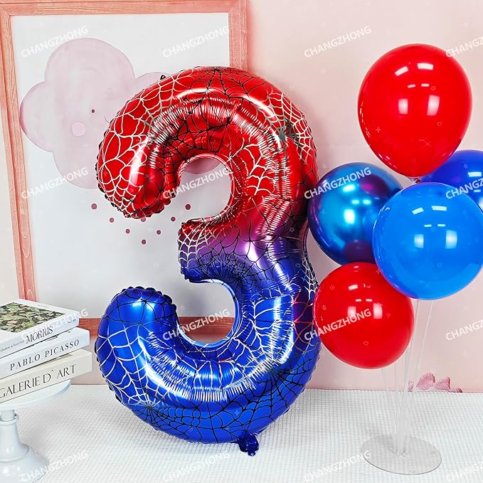 40 In Red And Blue Birthday Theme Large Number 8 Balloon | Giant Large Helium - Image 6