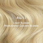 WENNALIFE Invisi Edge Tape in Hair Extensions Human Hair, 16 Inch 50g 20pcs Light Blonde Highlighted Golden Blonde Invisible Luxury Remy Hair Extensions Natural Seamless Injected Tape Ins Straight
