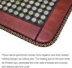 Infrared Heating Pad, Far Infrared Natural Jade Heating Pad, Auto Shut Off, Adjustable Temperature, Gifts for Women/Men/Dad/Mom (Brown, jadeseatback)