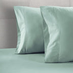 Lane Linen 100% Organic Cotton Pillow Cases Standard Size Set of 2 (20"x26") - Cotton Pillowcases Standard Size - Soft Light Blue Pillow Cases Set of 2 - Standard Pillow Case Pack of 2 - Cool Blue