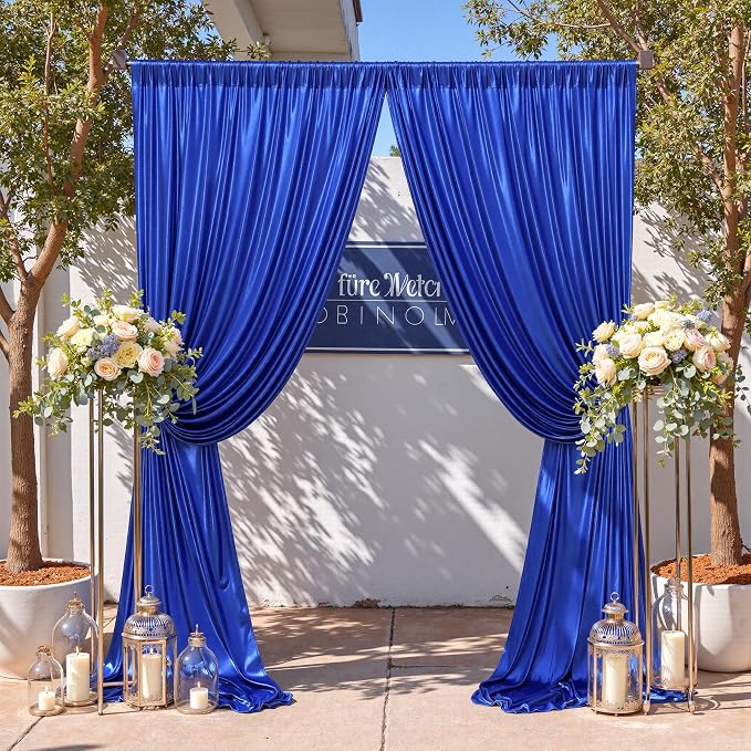 gogoparti 10x10FT Sapphire Blue Sequin Backdrop Curtain - Image 7