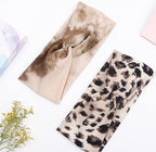 Tobeffect 8 Pack Turban Headbands for Women Non Slip Leopard Print Boho Head Wrap Accessories Elastic Hair Band for Women's Hair