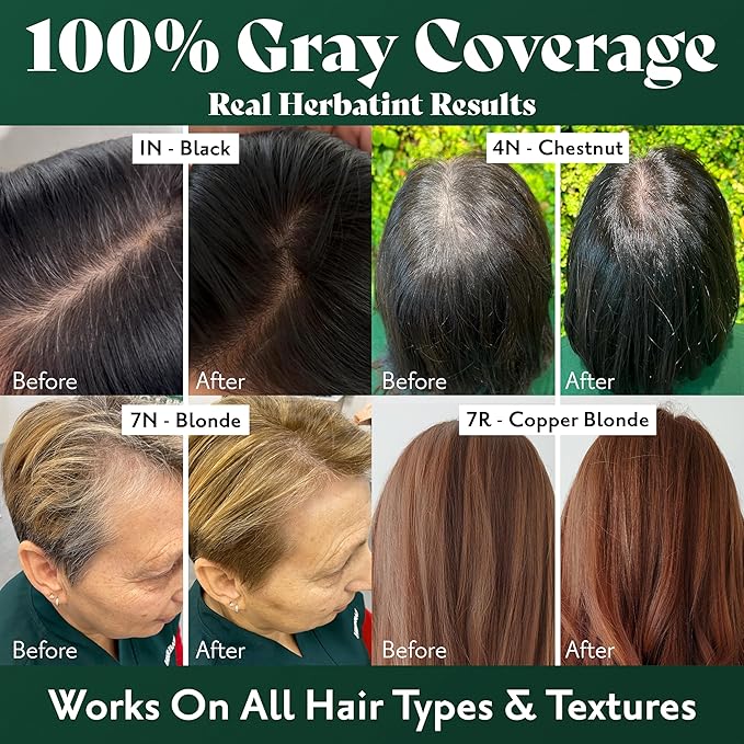 Herbatint Permanent Hair Dye For Women - 6D Dark Golden Blonde - For Up To 100% Gray Coverage of Resistant Gray Hair - Ammonia-Free, Alcohol-Free & Vegan - Salon Influenced Hair Color 5.75 fl oz