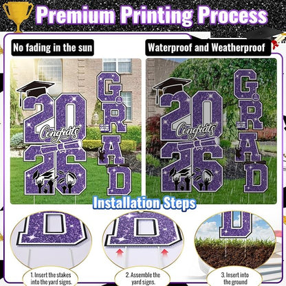Graduation Yard Sign Class of 2026 Decorations - Image 3