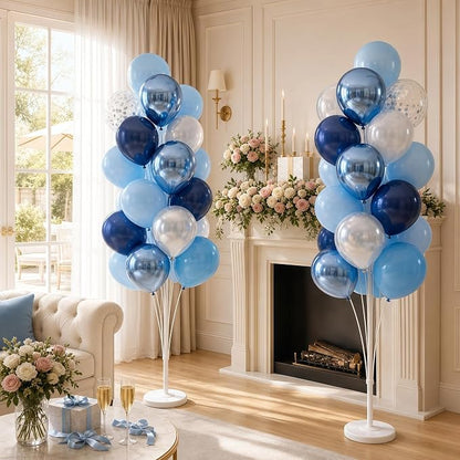 Hiins Metallic Blue Balloon Column Kit Set of 2 - Image 9